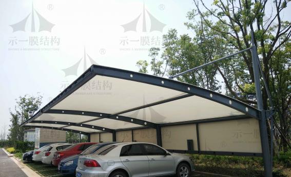 海門臨江產(chǎn)業(yè)園PTFE膜結(jié)構(gòu)車棚